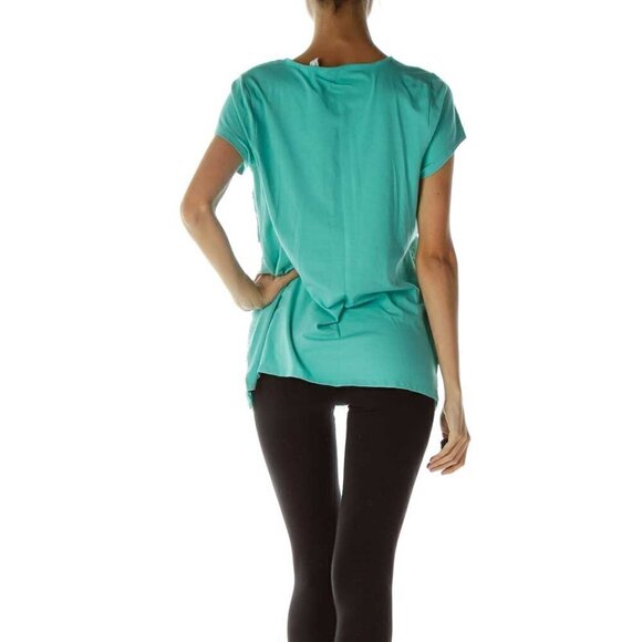 Isaac Mizrahi Baby Blue Ruffled Layered Top - Picture 2 of 3